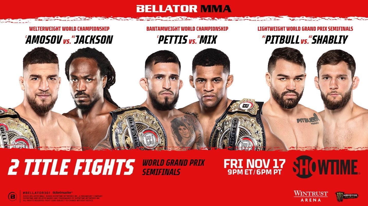 BELLATOR 301: Amosov vs. Jackson Event on Nov. 17