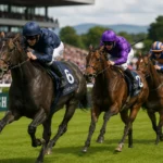 Benvenuto Cellini Irish Derby win at the Curragh as the Frankel colt pulls clear under Ryan Moore