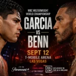 Garcia Benn trash talk ahead of Ryan Garcia vs Conor Benn WBC welterweight title fight poster for September 12 at T-Mobile Arena, Las Vegas