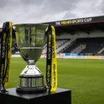Premier Sports Cup preview: the trophy on display pitchside ahead of the 2026/27 group stage opening weekend